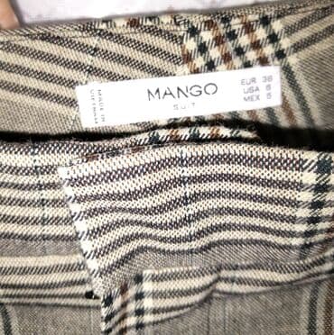 kətan şalvar qadın: Şalvar, Mango, rəng - Qəhvəyi — 2