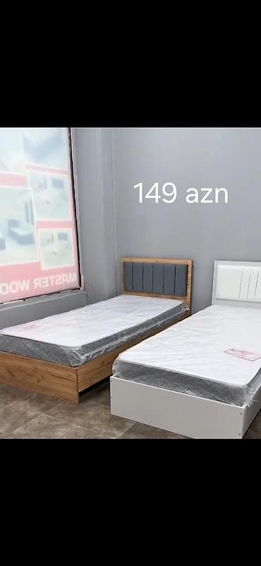 gence matras: Tək nəfərlik çarpayılar – minimal dizayn, rahat başlıq və praktik baza — 1