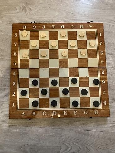 Taxta şahmat və dama dəsti - İkioyunlu: həm şahmat, həm də dama üçün — 2