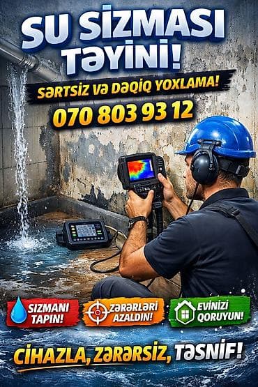 Elektrik işləri: Su sızmasının dəqiq təyini üzrə peşəkar xidmət - Şərtsiz və dəqiq — 1