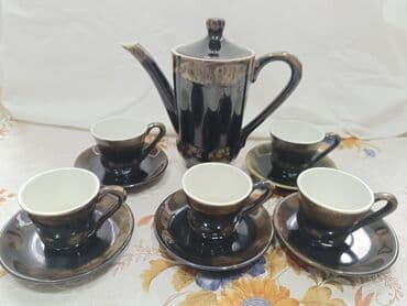 Qab-qacaq və mətbəx ləvazimatlarının alışı: Çay dəsti, rəng - Qara — 2