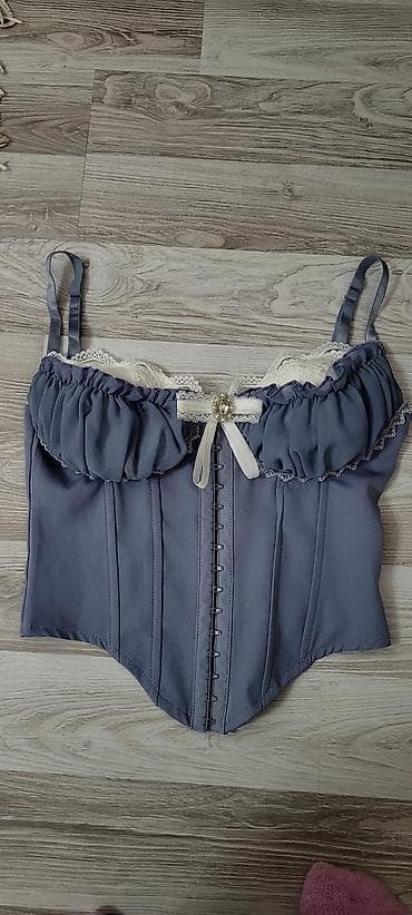 şuba geyimləri: Zərif dizaynlı qadın korset-top Geyinilməyib Razmer S - Rəng: pastel — 3