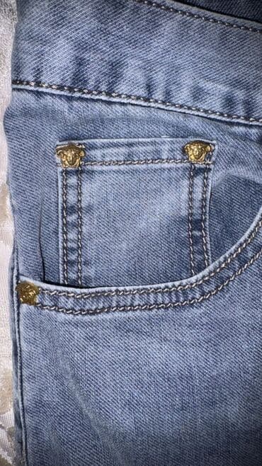 qadin tumanlari sekilleri: Cins şalvar, Versace, S — 3