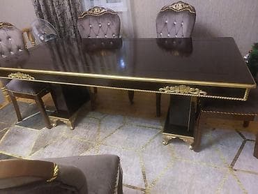 Для гостиной, Б/у, Прямоугольный стол, 6 стульев — 2