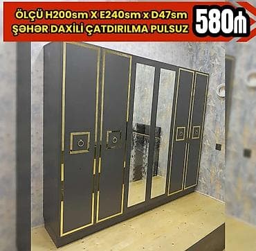 dolab yeni: Yeni, Açılan, Düz dolab, Qarderob, paltar dolabı, Azərbaycan — 2