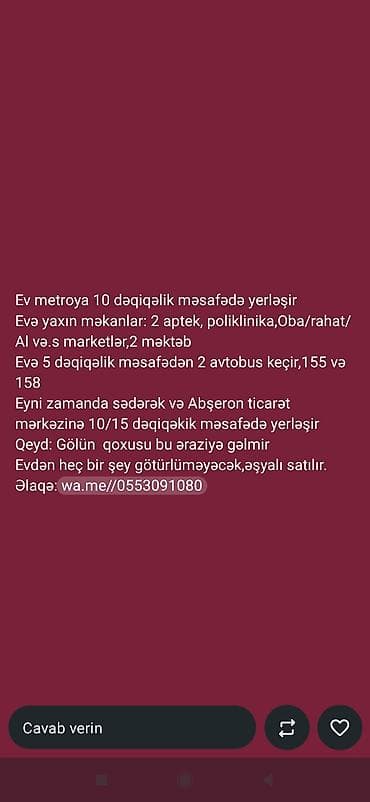 zaqatala kiraye evler: Xırdalan, 3 otaqlı, Köhnə tikili, 120 kv. m — 1