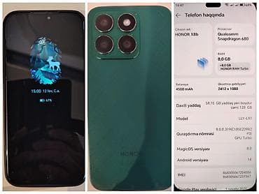 rəsmi note 8 pro: Honor X8b, 128 GB, rəng - Yaşıl — 1