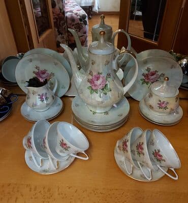 Çay dəsti, Farfor, 6 nəfərlik, Almaniya