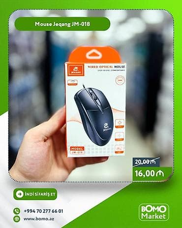 🔥 Mouse Jeqang JM-018 ✅ Marka: Jeqang ✅ Qoşulma: Simli (USB) ✅