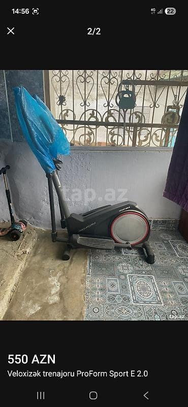 ProForm Sport E 2.0 model velosiped trenajoru. Bu trenajor evdə