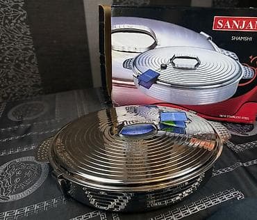 xengel: Sanjana paslanmayan poladdan oval yemək qabı – qapaqlı Məhsul — 1