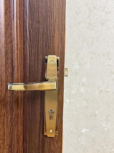 qapi dekoru: İkiqat və tək yaruslu interyer qapıları dəsti - Material: qoz rəngli — 4