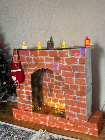 Защитные пленки и стекла: Dekorativ saxta kamin (yeni il/şamandıra konsepti) - Kərpic fakturalı — 1