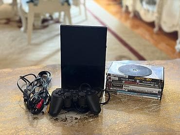 Видеоигры и приставки: Sony PlayStation 2 slim Yaxşı vəziyyətdədir, heç bir problemi yoxdur — 3
