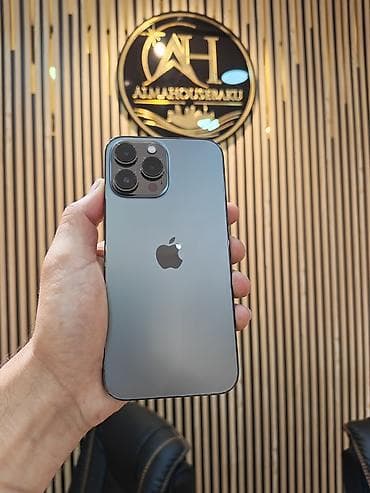 IPhone 13 Pro Max, 128 GB, Graphite, Zəmanət, Simsiz şarj, Face ID