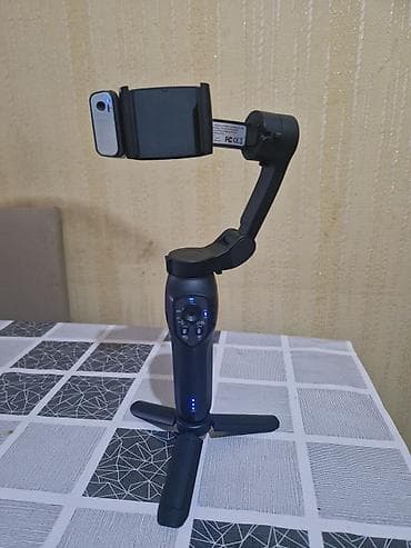 Smartfonlar üçün 3 oxlu stabilizator (gimbal) və mini tripoda çevrilən