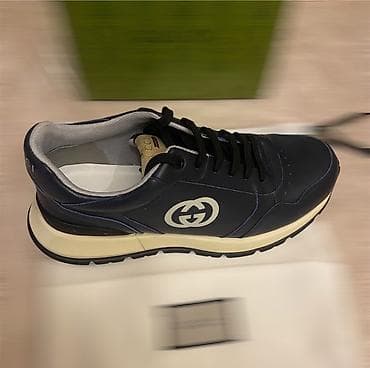 Şəxsi əşyalar: GUCCI kişi krossovkası - Rəng: Tünd göy üst, - Loqo“GUCCI” - — 2