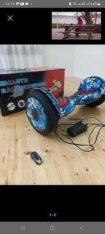 Elektrik nəqliyyatı: Smart10 Balance Wheel hoverboard - Rəng/naxış: mavi kamuflyaj gövdə — 4