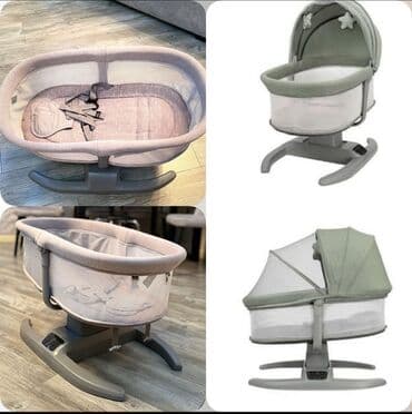 elektron beşik: Oğlan və qız üçün, Dördbucaq, Beşik, Dəst ilə, Matras ilə, Yellənmə mexanizm ilə — 1