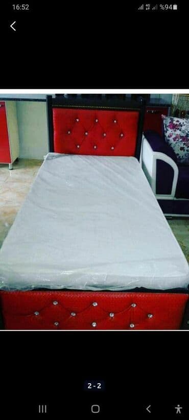 Çarpayılar: Yeni, Təknəfərlik çarpayı, Bazalı, Matras ilə, Siyirməsiz, Azərbaycan — 8