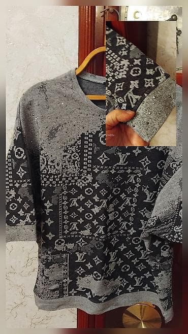 nude ten: Qadın geyim dəsti 1) Uzun qara don - Naqişli xırda ağ motivli print - — 4