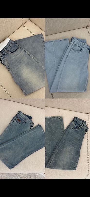 Джинсы: Qadınlar üçün müxtəlif model cins şalvarlar seti herbiri 15 azn - — 1