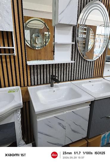 moydalar: Vanna otağı üçün lavabo və şkaf dəsti - Üst hissə: keramik kvadrat — 1