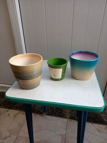 питомник растений в баку: Müxtəlif dibçəklər Narıncı-yaşıl dibçəklər, 4 — 3