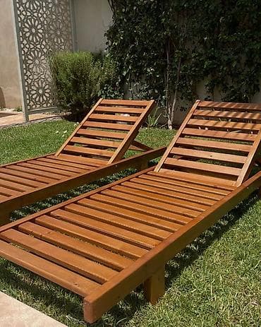kündür: Taxta günəş çarpayıları – həyətyanı sahə, bağ və hovuz kənarı üçün - — 2
