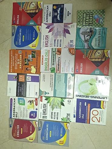 Abituriyentlər üçün Kitab və test dəstləri.Kitabların bəziləri yarı