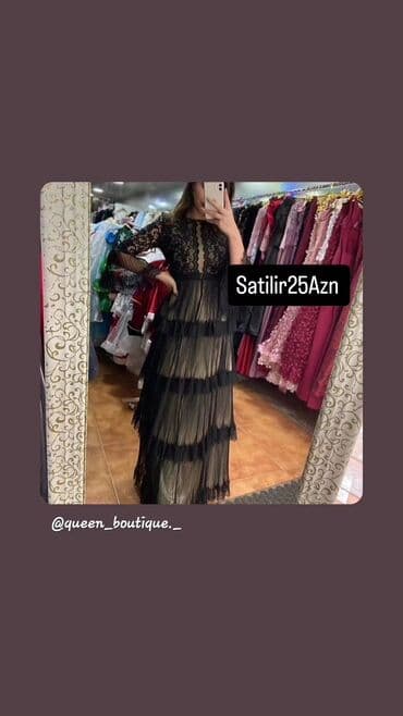 коктейльные платья в баку: Qadın gecə/libas - Rəng: qara - Model: uzun, qoldan biləyə qədər — 1