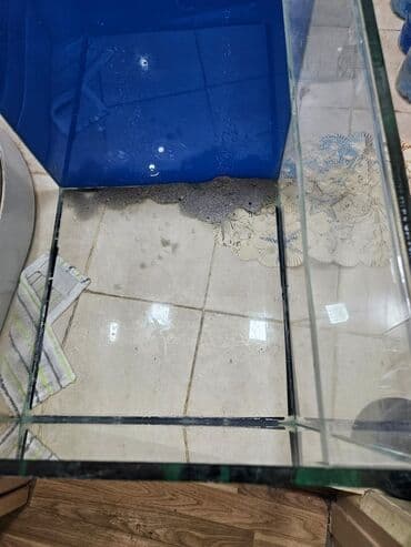 аквариум без рыб: 58×58×58 195 litr 10 mm Şüşə akvarium - Material: qalın şüşə, şəffaf — 3