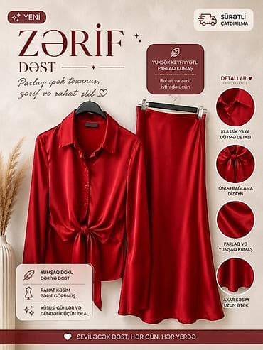 novruz xoncasi buta: Zərif Dəst – parlaq ipək toxunuşu, rahat və eleqant stil Məhsul — 1