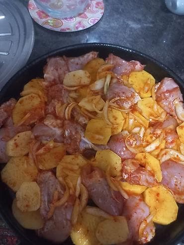 bilincik xemiri: Ev tipi hazır yeməklər – sobada toyuq və kartof, həmçinin doldurulmuş — 8