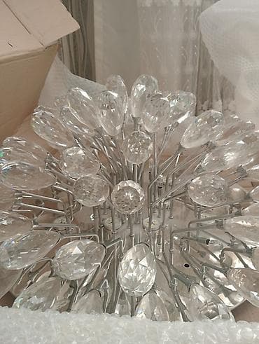 parda tul: Led Çılçıraq, 4 və daha çox lampa, Xrustal — 3