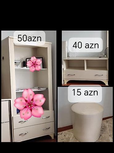 Другая мебель для дома: Bej rəngli mebel dəsti 1) Raflı şkaf – 50 AZN - Açıq tipli iki rəf - — 1