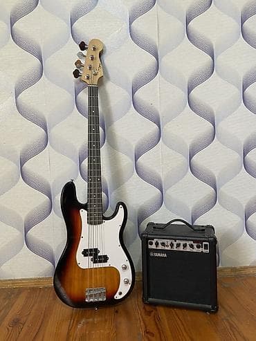 4 simli elektrik bas gitara + Yamaha praktik gücləndirici - Korpus lalafo.az -da 4 simli elektrik bas gitara + Yamaha praktik gücləndirici - Korpus