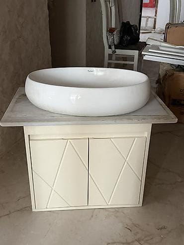 Turkaz markalı üstdənquraşdırma əl-üz yuma qabı və hamam dolabı dolaq — 3
