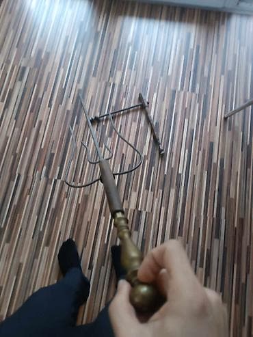 qedimi samavarlar: Antik metal kürəkən/çətir asacağı – döşəmə tipi - Material: bərk — 4