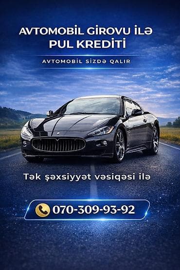 xiaomi telefon: Xidmət: Avtomobil girovu ilə pul krediti Təsvir: - Nəqliyyat — 1