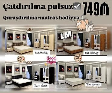 setka qapi: Yataq otağı dəsti – müxtəlif rəng və dizayn seçimləri • Qiymət: 749 ₼ — 1