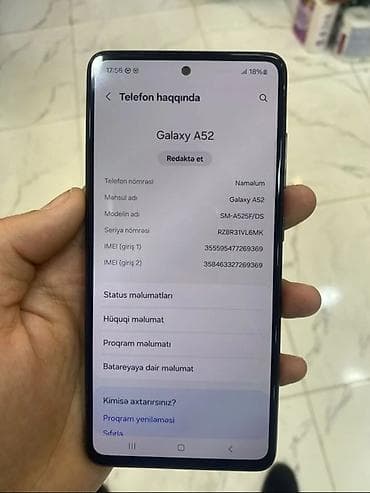 samsung a52 6128: Samsung Galaxy A52, 128 GB, rəng - Qara, Barmaq izi, İki sim kartlı — 2
