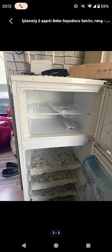 Kompüter, noutbuk və planşetlər: 2 qapılı Beko Soyuducu Satılır, rəng - Ağ — 2