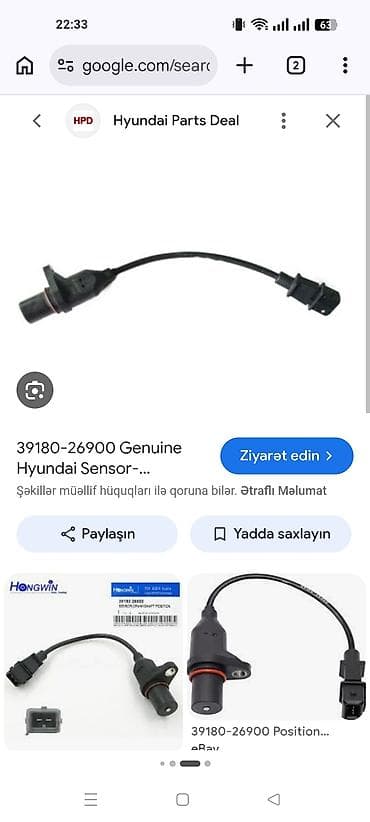 jalyuzi pardalar: Hyundai/Kia Krank Vəli Senzoru daciki yeni kalenval daciki arginaldi — 4