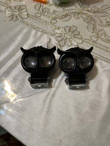 işlənmiş qantel: 2 Adet Çift Renkli LED Motosiklet Baykuş Yardımcı Lamba Sürüş Işığı — 2