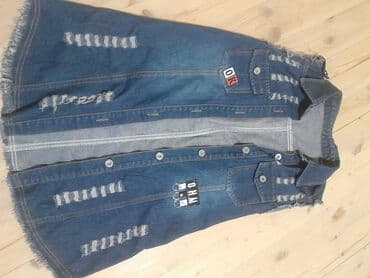 cins pencekler instagram: Cins jilet - Material: qalın mavi denim - Dizayn: qolsuz, kenarları — 4