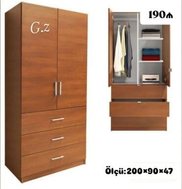 armud koltuk: Yeni, Açılan, 3 qapılı Düz dolab, Qarderob, paltar dolabı, Azərbaycan — 3