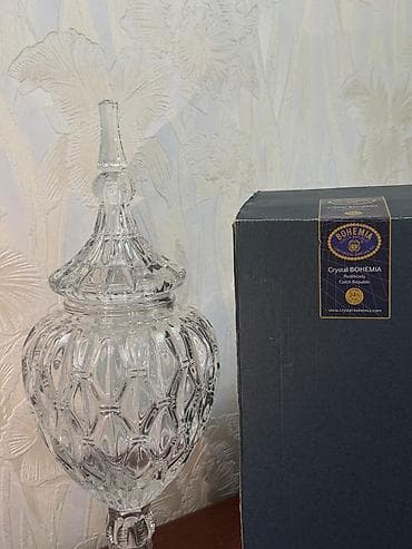 konfet qabi: Crystal BOHEMIA şirniyyat qabı (qapaqlı, ayaqlı) - Brend: Crystal — 2
