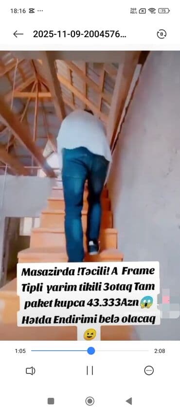 hövsanda həyət evləri 2023: 3 otaqlı, 68 kv. m, Təmirsiz — 9