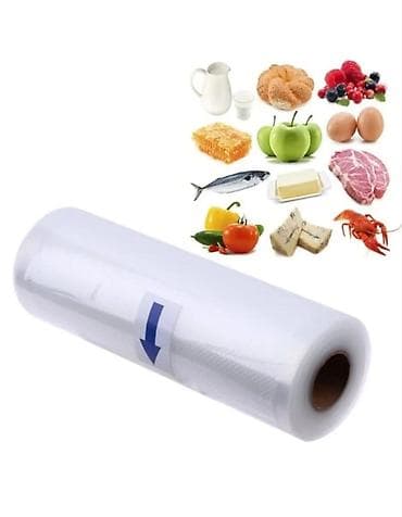 kolbasa soyuducu: Vakuum paketləmə rulosu – qida saxlanması üçün - Ölçü: eni 12 sm — 2